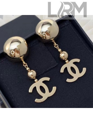 Chanel Smooth Earrings Gold 2021