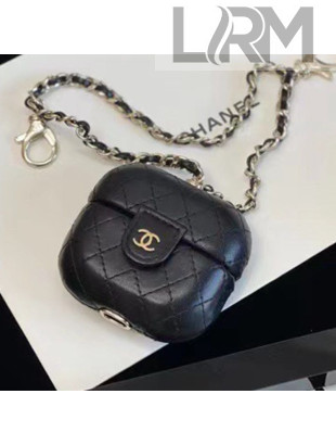 Chanel Quilted Lambskin Airpods Pro Case with Chain AP1829 Black 2021