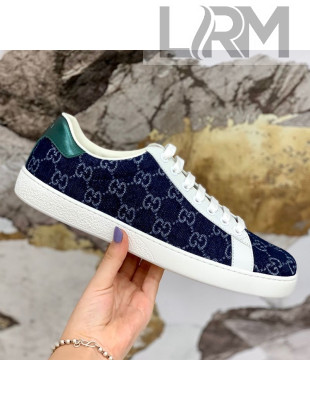 Gucci GG Canvas Ace Sneakers Navy Blue 2020 (For Women and Men)