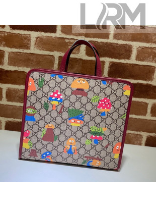 Gucci Children's Woodland Tote Bag ‎605614 Beige/Red 2021