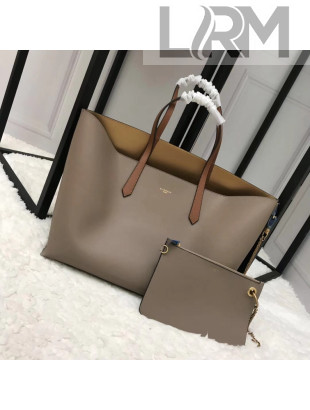 Givenchy Shopper Tote in Smooth Leather Gray 2018
