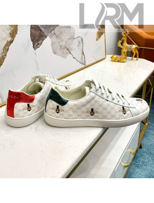 Gucci GG Bee Ace Sneakers ‎‎with Interlocking G White 2020 (For Women and Men)