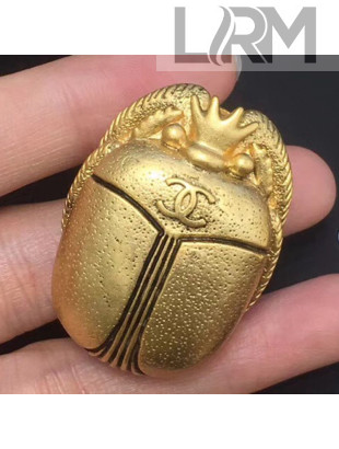 Chanel Beetle Brooch AB1902 Gold 2019