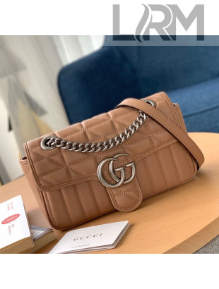 Gucci GG Marmont Geometric Leather Mini Shoulder Bag 446744 Rose Beige 2021