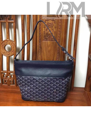 Goyard Leather and Canvas Shopping Bag Blue