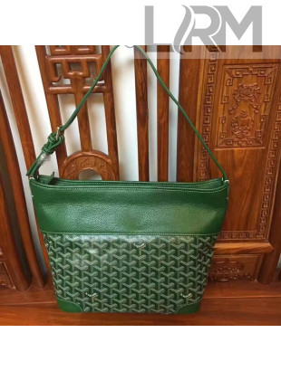 Goyard Leather and Canvas Shopping Bag Green