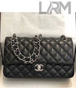 Chanel Lambskin Classic Medium Flap Bag A37587 Black/Silver 2021