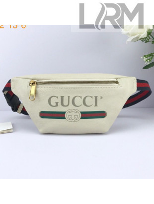 Gucci Logo Print Small Belt Bag 527792 White 2019