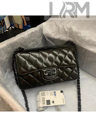 Chanel Waxy Calfskin Classic Mini Flap Bag All So Black 2021 