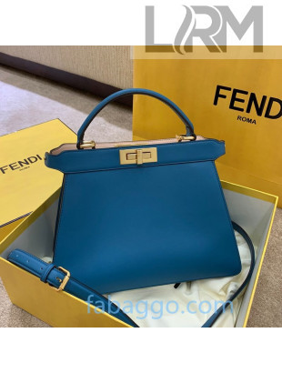 Fendi Peekaboo ISEEU Medium Bag in Blue Leather 2020