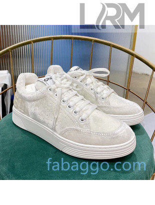 Chanel Velvet Sneakers G36295 All White 2020