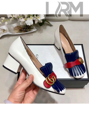 Gucci Leather Mid-heel Pump 408208 White 2019