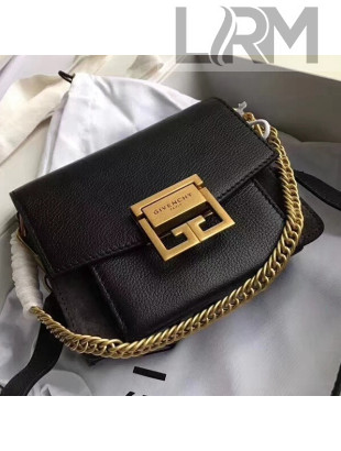 Givenchy Mini GV3 Bag in Grained and Suede Leather Black 2018