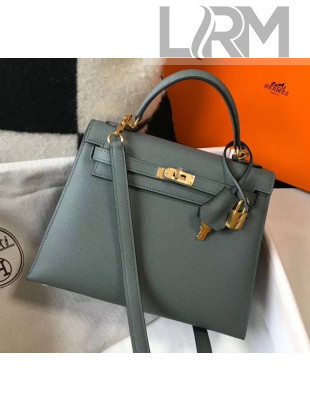 Hermes Kelly 25cm Top Handle Bag in Epsom Leather Almond Green 2020