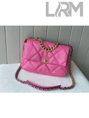 Chanel 19 Goatskin Large Flap Bag AS1161 Light Pink 2021 TOP