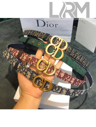Dior Oblique Canvas & Calfskin Belt With CD Buckle 09 2020