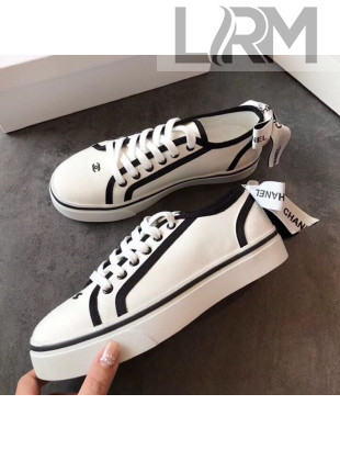 Chanel Sneakers with Back Bow White 2019