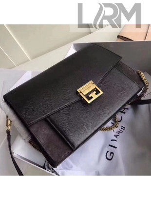 Givenchy Medium GV3 Bag in Grained and Suede Leather Black 2018