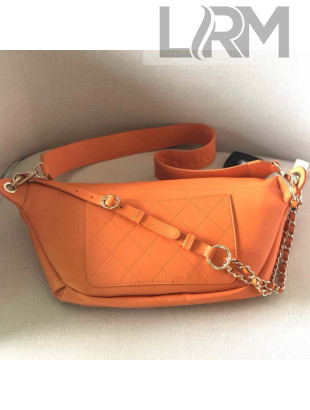 Chanel x Pharrell Oversize Smooth Calfskin Waist Bag/Belt Bag AS0620 Orange 2019