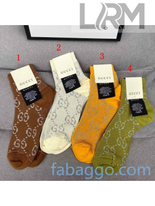 Gucci GG Silver Lame Short Sock 06 2020