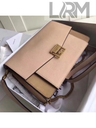 Givenchy Medium GV3 Bag in Grained and Suede Leather Nude 2018