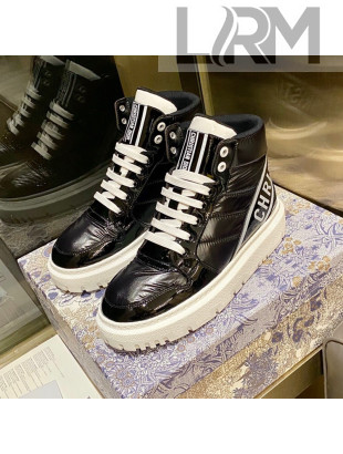 Dior D-Player Boot Sneakers in Black Quilted Nylon 2021