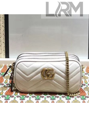 Gucci GG Marmont Leather Mini Shoulder Bag 550155 White 20199
