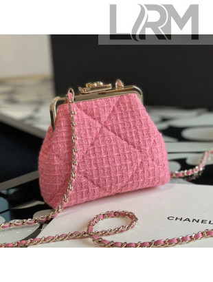 Chanel Tweed Clutch with Chain AP1555 Pink 2021