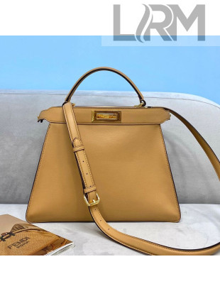 Fendi Peekaboo ISeeU Medium Bag in Beige Leather 2020