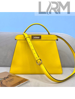 Fendi Peekaboo ISeeU Medium Bag in Yellow Leather 2020