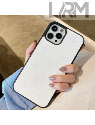 Louis Vuitton Monogram Leather iPhone Case White 2021