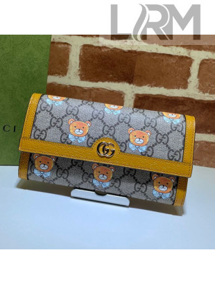 KAI x Gucci GG Beer Print Flap Large Wallet 660509 2021 