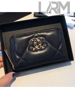 Chanel 19 Zipped Coin Purse AP0949 Black 2019
