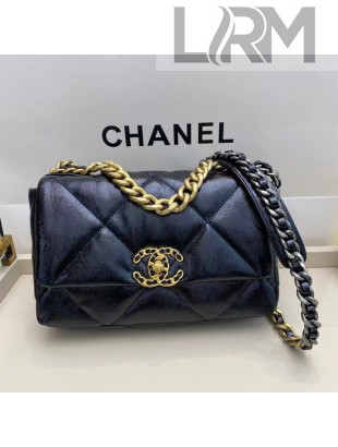 Chanel 19 Shiny Calfskin Small Flap Bag AS1160 Black 2021 TOP