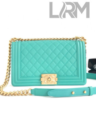 Chanel Quilted Calfskin Medium Flap Bag A67086 Green 2019