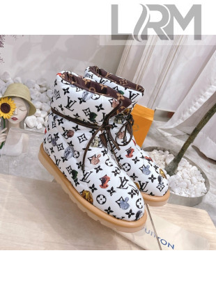 Louis Vuitton Print Pillow Comfort Ankle Boot White 2021