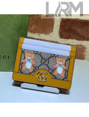 KAI x Gucci GG Beer Print Card Case Wallet 660512 2021 
