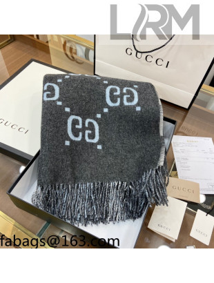 Gucci Cashmere Cape/Shawl 150x170cm Grey 2021