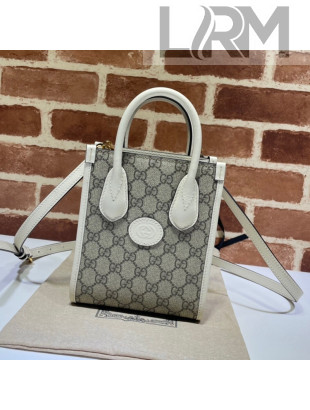 Gucci Canvas Mini tote Bag with Interlocking G 671623 White 2021