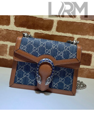Gucci Dionysus GG Denim Mini Bag 421970 Dark Blue 2021