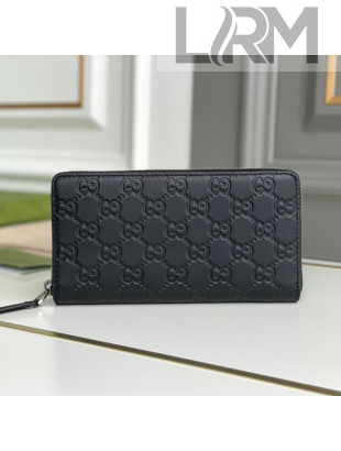 Gucci Men's GG Leather Zippy Wallet 307987 Black 2021