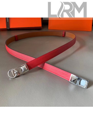 Hermes Width 1.8cm Epsom Leather Rivale 18 Belt Red 2020