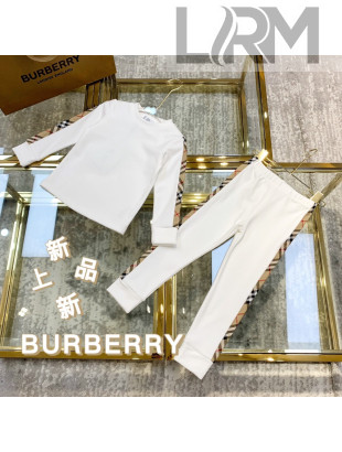 Burberry Top and Pants for Kids BTP121405 White 2021