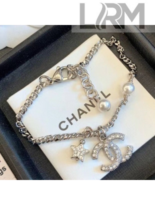 Chanel Star Crystal Bracelet Silver A36138 2020