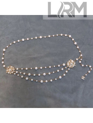 Chanel Pearl Crystal Chain Belt AB1830 2019