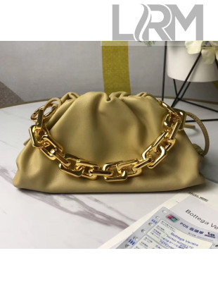 Bottega Veneta Small The Chain Pouch Clutch Bag With Square Ring Chain Yellow 2020