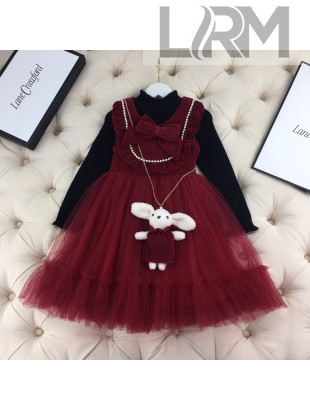 Black Sweater and Red Dress Kids SD121401 2021