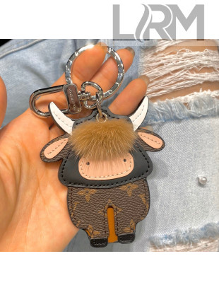 Louis Vuitton Cow Charm and Key Holder LV20121810 Brown 2020