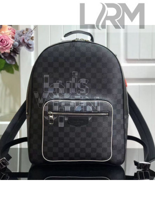 Louis Vuitton Men's Josh Damier Graphite Canvas Logo Print Backpack N41473 2019