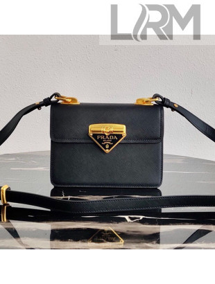 Prada Saffiano Leather Symbole Shoulder Bag 1BD270 Black 2020